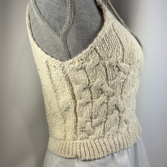 Anthropologie Cream Knit/Layered Top - Picture 7 of 16